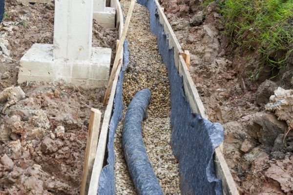French Drain Installation in Midland